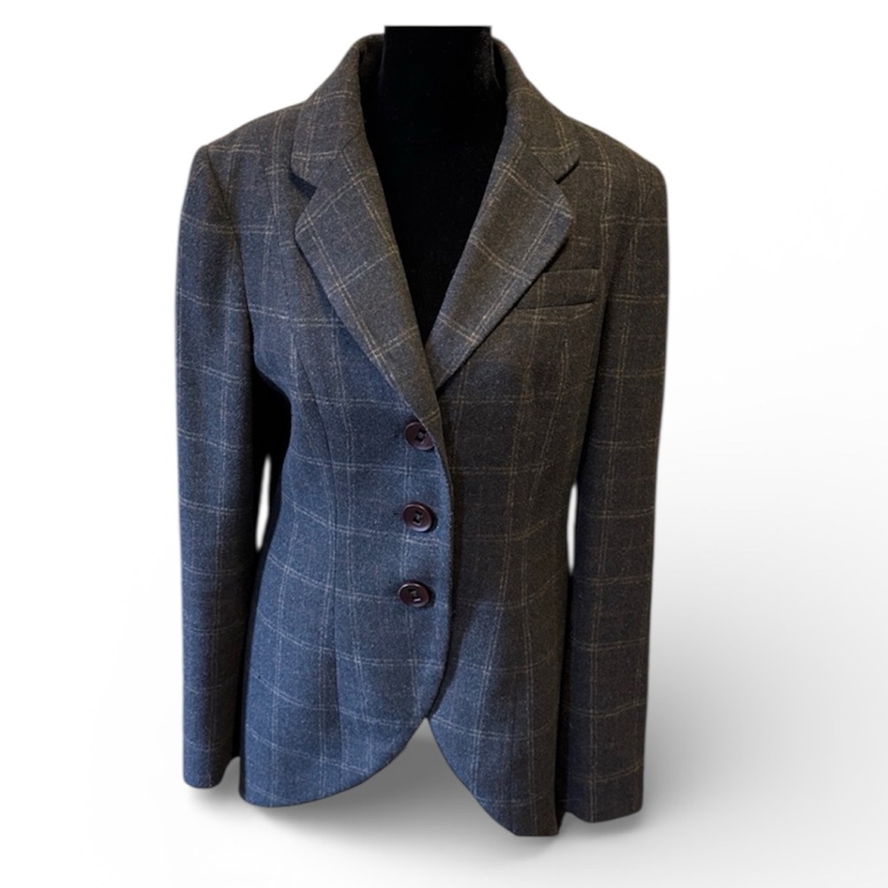 CAbi Equestrian Classic Plaid Women’s Blazer size medium